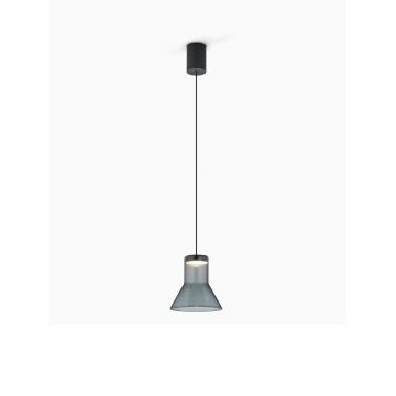 Helestra LED-Pendelleuchte FOU Schwarz matt Grau 13 cm 6-5040.22