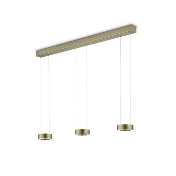 GKS Knapstein LED-Pendelleuchte ZERA-3 Effekt Bronze Prismenabdeckung 51.518.34-1