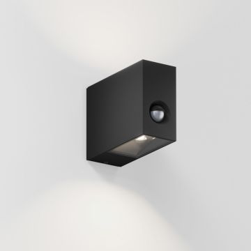 IP44.de Leuchten LED-Wandaußenleuchte EYE CONTROL schwarz (mit Bewegungsmelder) 93161-BL