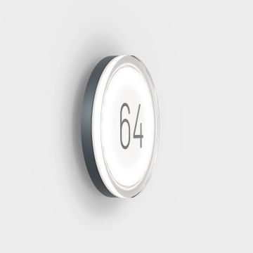 IP44.de Aussenwandeuchte mit Hausnummer Lisc 91210-NO-DR 1