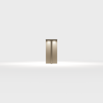 IP44.de Leuchten LED-Pollerleuchte MIR X 30cm braun (eckig) 2700K 91001-27-CB