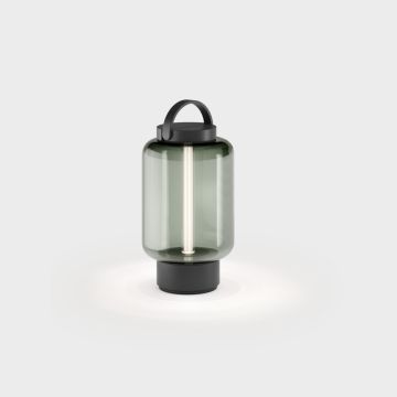 IP44.de Leuchten LED-Akku-Tischleuchte QU Schwarz - Jade 93950-JB-RO