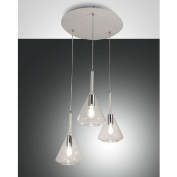 Fabas Luce 3er-Pendelleuchte TRIS Transparent 3582-47-241