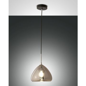 Fabas Luce Pendelleuchte GLOW Schwarz Verchromt 25 cm 3667-40-138