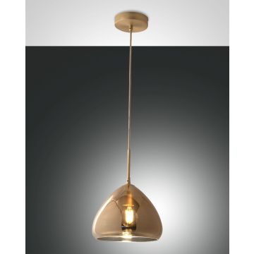 Fabas Luce Pendelleuchte GLOW Messing Amber 35 cm 3667-45-118