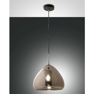 Fabas Luce Pendelleuchte GLOW Schwarz Verchromt 35 cm 3667-45-138
