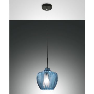 Fabas Luce Pendelleuchte GALLURA Azurblau 3722-40-244