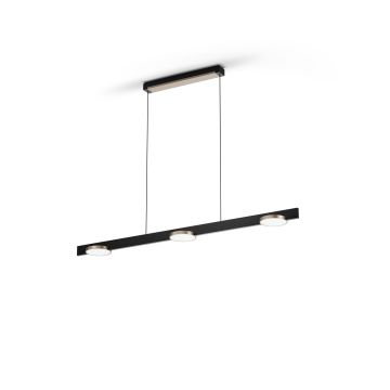 Light-Point LED-Pendelleuchte INLAY S1250 LINEAR DISC Schwarz/Satin Gold  900085 Porsche Design