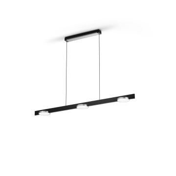 Light-Point LED-Pendelleuchte INLAY S1250 LINEAR DISC Schwarz/Satin Silber  900084 Porsche Design