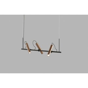 Light-Point 3er-LED-Pendelleuchte SPIRIT 100cm schwarz/rosegold 270610