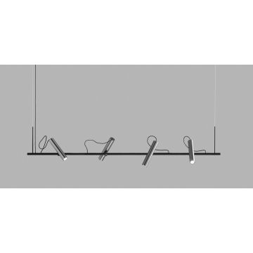 Light-Point 4er-LED-Pendelleuchte SPIRIT 150cm titan 270624