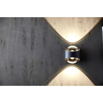 LOOM Design LED-Wandaußenleuchte SAGA Schwarz 830-002