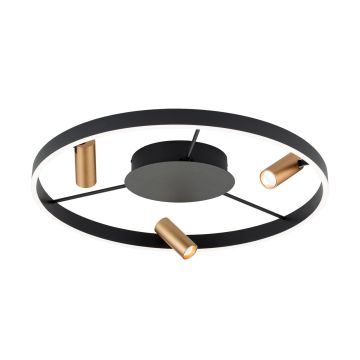 orion- LED-Deckenleuchte BERLIN 61,5cm schwarz-gold DL 7-686/3 schwarz-gold
