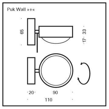 Top Light PUK WALL + Wandleuchte 2-0804