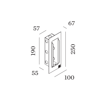 Wever & Ducré Zubehör ORIS 0.7 / RETO 2.0 RECESSED HOUSING INCL. PLASTERKIT 90012039