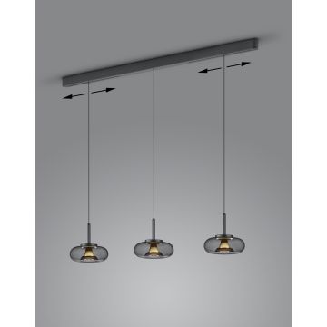 LED-Pendelleuchte SICA Schwarz / Gold