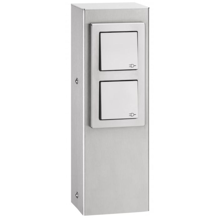 LCD 2-fach Steckdosensäule 020 LCD 2-fach Steckdosensäule 020