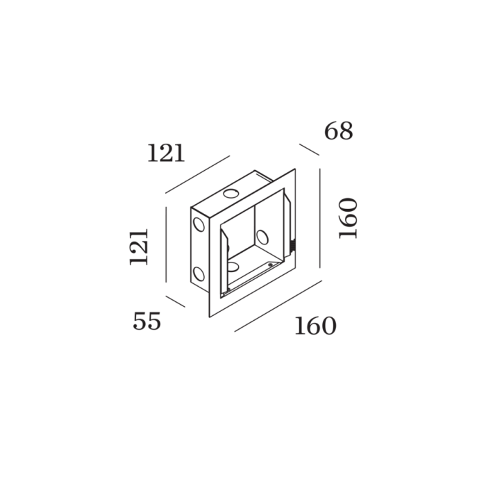 Wever & Ducré Zubehör ORIS / RETO 1.3 CONCRETE HOUSING  90012040