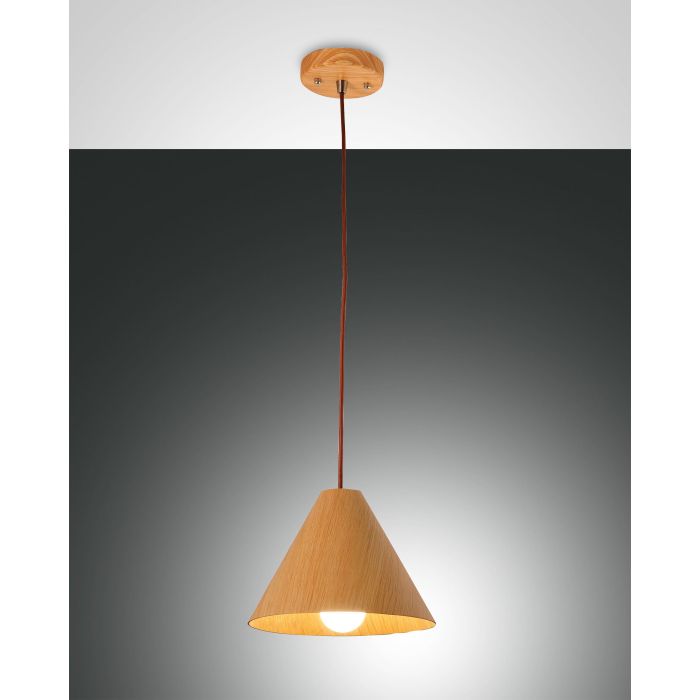 Fabas Luce Pendelleuchte ESINO 25cm Eiche 3630-40-215 Fabas Luce Pendelleuchte ESINO 25cm Eiche 3630-40-215