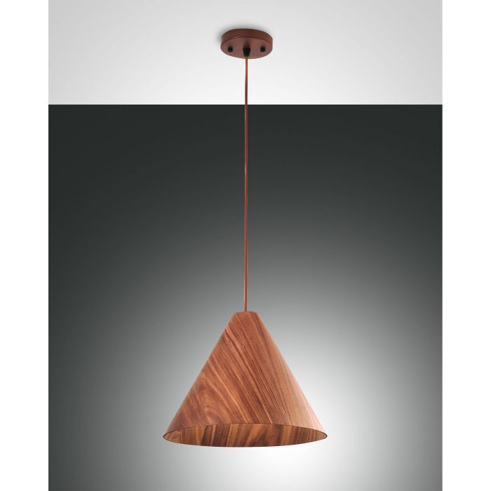 Fabas Luce Pendelleuchte ESINO 33cm Walnuss 3630-45-130 Fabas Luce Pendelleuchte ESINO 33cm Walnuss 3630-45-130