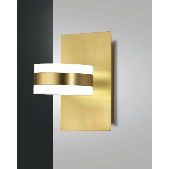 Fabas Luce LED-Wandleuchte DUNK Messing satiniert 3239-21-119 Fabas Luce LED-Wandleuchte DUNK Messing satiniert 3239-21-119