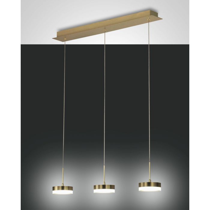 Fabas Luce 3er-LED-Pendelleuchte DUNK Messing satiniert 3239-47-119 Fabas Luce 3er-LED-Pendelleuchte DUNK Messing satiniert 3239-47-119