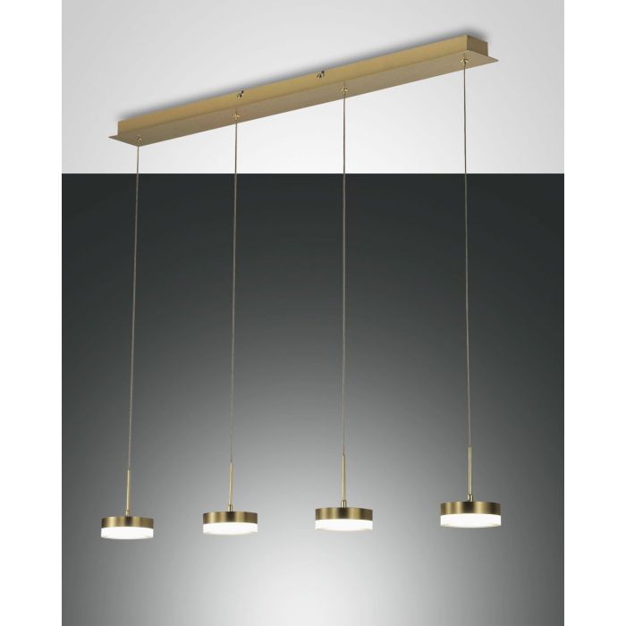 Fabas Luce 4er-LED-Pendelleuchte DUNK Messing satiniert 3239-49-119 Fabas Luce 4er-LED-Pendelleuchte DUNK Messing satiniert 3239-49-119