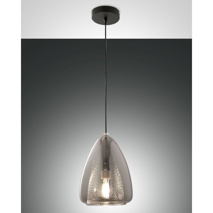 Fabas Luce Pendelleuchte BRITTON Transparent Grau 3673-40-126 Fabas Luce Pendelleuchte BRITTON Transparent Grau 3673-40-126