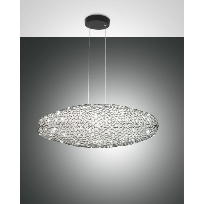Fabas Luce LED-Pendelleuchte SUMTER Schwarz 35 cm 3693-40-101