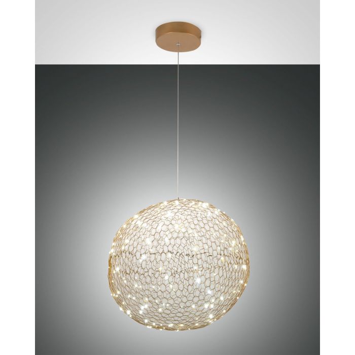Fabas Luce LED-Pendelleuchte SUMTER Gold matt 3693-45-225