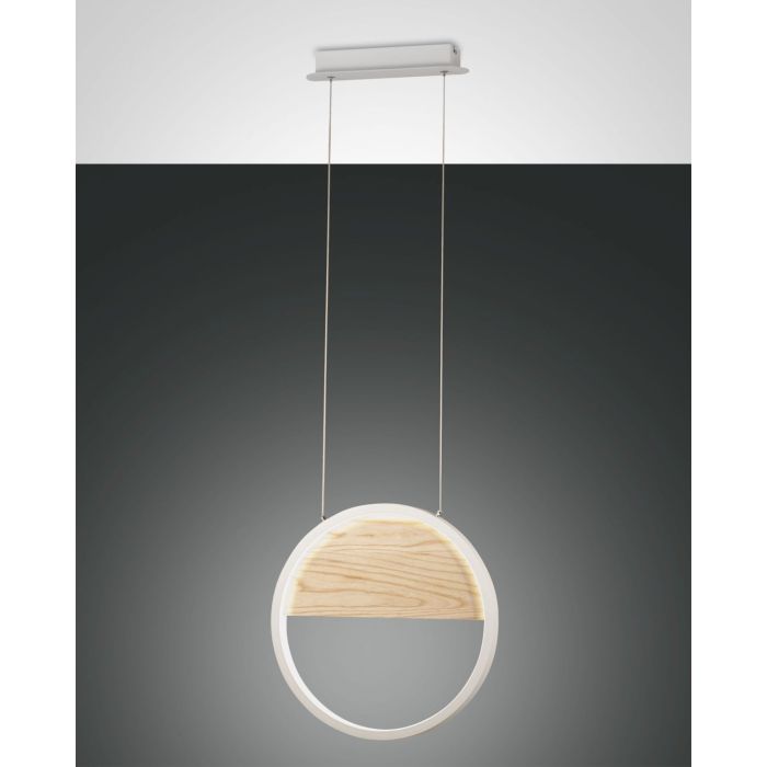 Fabas Luce LED-Pendelleuchte PIERRE Weiß/Holz 3695-40-102 Fabas Luce LED-Pendelleuchte PIERRE Weiß/Holz 3695-40-102