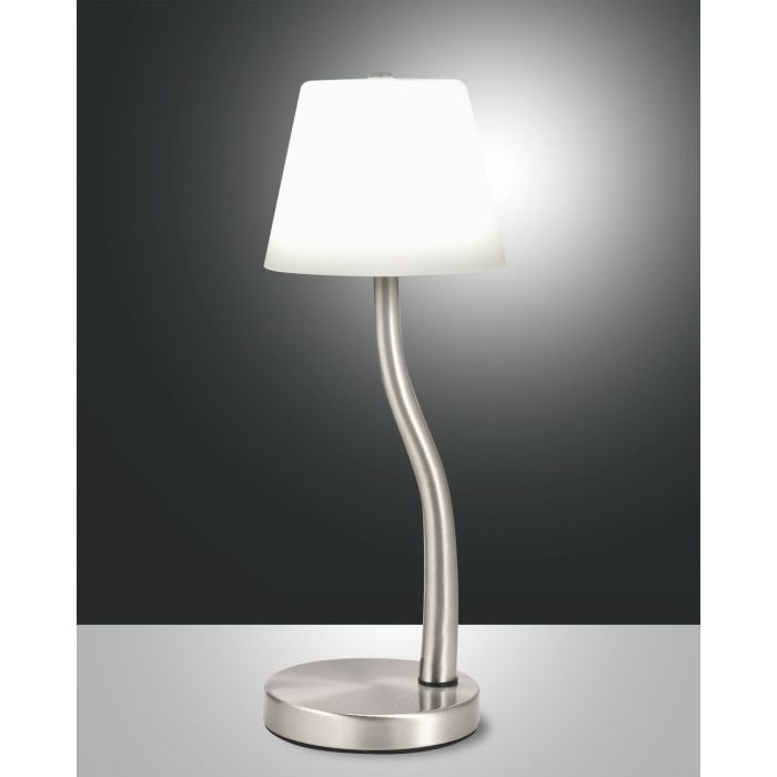Fabas Luce LED-Tischleuchte IBLA Nickel satiniert 3703-30-178 Fabas Luce LED-Tischleuchte IBLA Nickel satiniert 3703-30-178