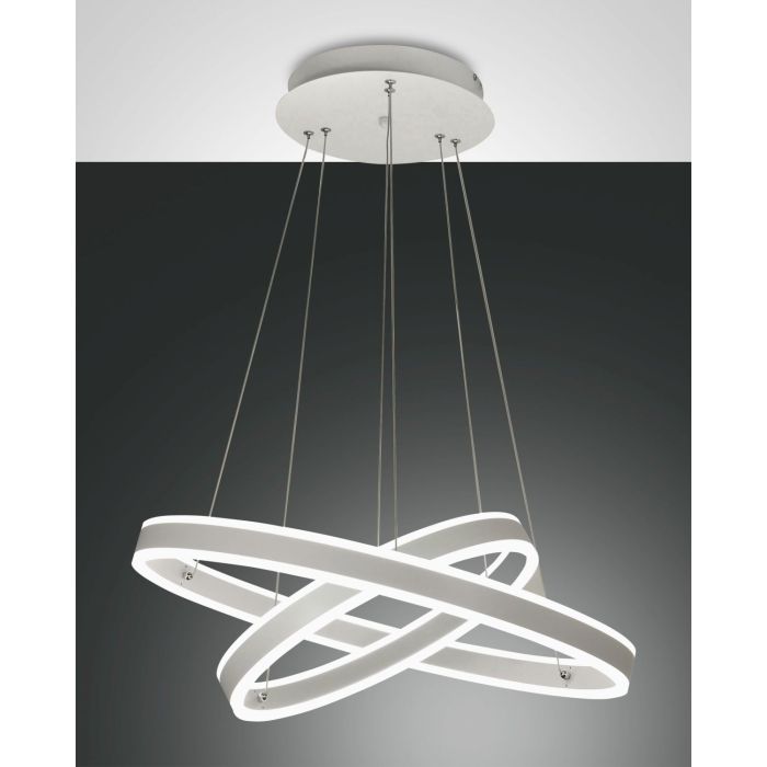 Fabas Luce LED-Pendelleuchte PALAU Weiß 40 cm/60 cm 3743-45-102 Fabas Luce LED-Pendelleuchte PALAU Weiß 40 cm/60 cm 3743-45-102