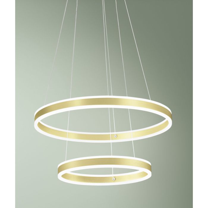 Fabas Luce LED-Pendelleuchte PALAU Gold matt 40 cm/60 cm 3743-45-225 Fabas Luce LED-Pendelleuchte PALAU Gold matt 40 cm/60 cm 3743-45-225