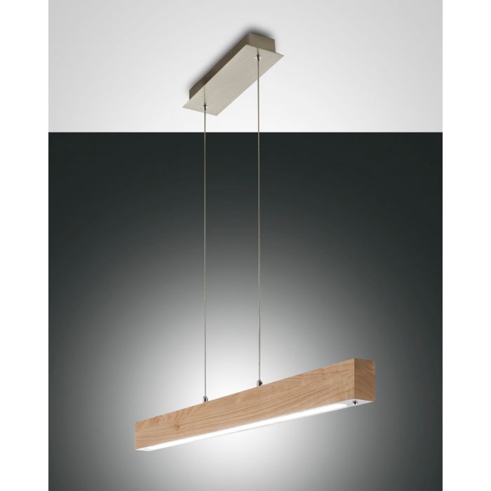 Fabas Luce LED-Pendelleuchte 110cm BADIA Holz 3383-40-215 Fabas Luce LED-Pendelleuchte 110cm BADIA Holz 3383-40-215
