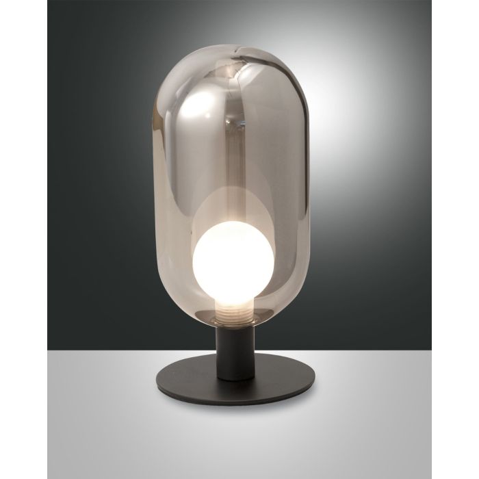 Fabas Luce Tischleuchte GUBBIO grau 3553-31-126 Fabas Luce Tischleuchte GUBBIO grau 3553-31-126