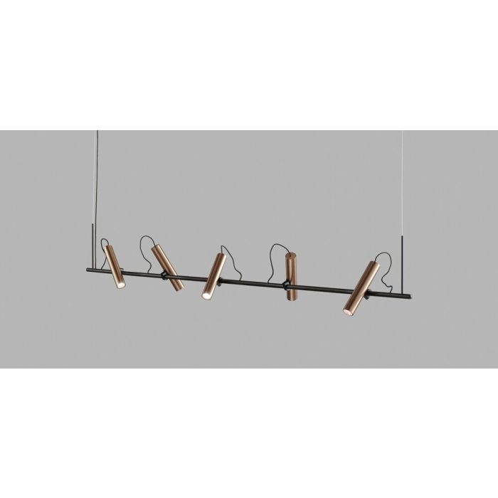 Light-Point 5er-LED-Pendelleuchte SPIRIT 200cm schwarz/rosegold 270630 Light-Point 5er-LED-Pendelleuchte SPIRIT 200cm schwarz/rosegold 270630
