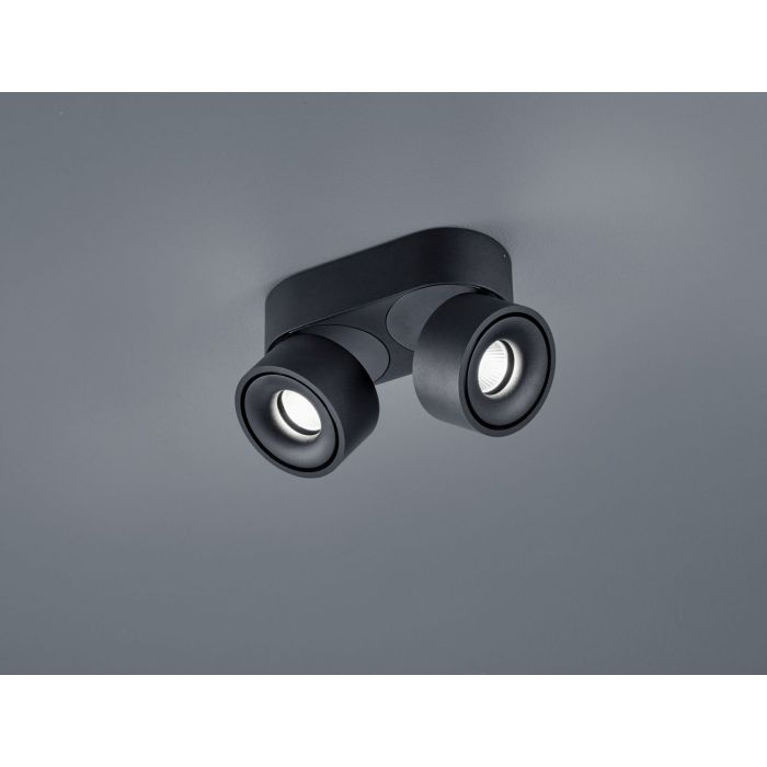 Helestra LED-2-flammig Deckenleuchte NAKA Schwarz matt 5-5014.22 Helestra LED-2-flammig Deckenleuchte NAKA Schwarz matt 5-5014.22