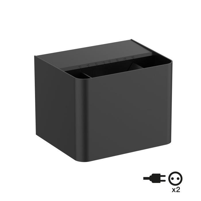 TLG SLC LED-Wandaußenleuchte SHADOW schwarz (mit 2 Steckdosen) SLC1410 TLG SLC LED-Wandaußenleuchte SHADOW schwarz (mit 2 Steckdosen) SLC1410