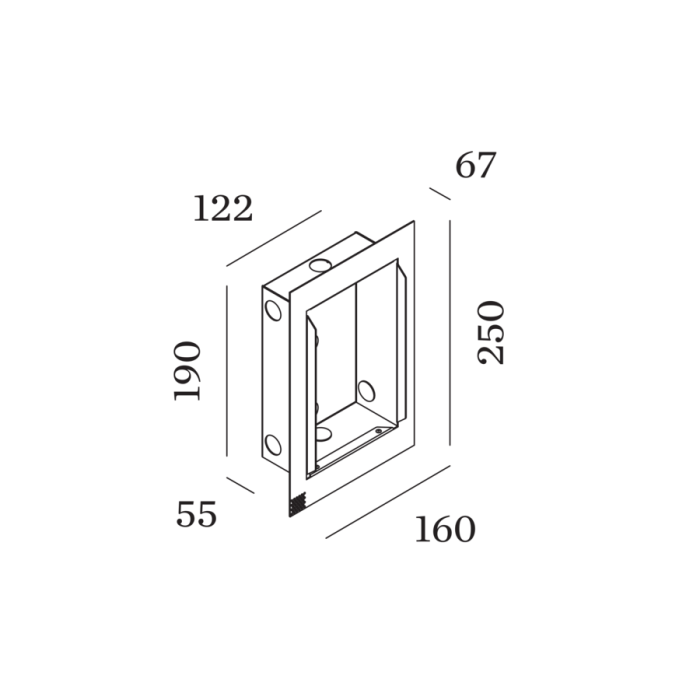 Wever & Ducré Zubehör ORIS 2.0 RECESSED HOUSING INCL. PLASTERKIT 90012043