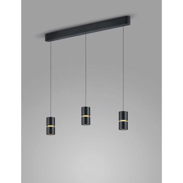 LED-Pendelleuchte ROK Schwarz / Gold