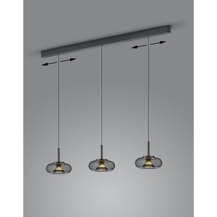 LED-Pendelleuchte SICA Schwarz / Gold LED-Pendelleuchte SICA Schwarz / Gold