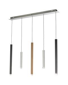5er-LED-Pendelleuchte CEMBALO