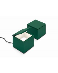 LED-Tischleuchte CUBOLUCE classic laccaseta Grün matt