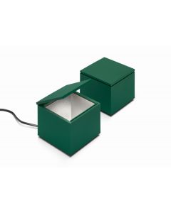 LED-Tischleuchte CUBOLUCE LED laccaseta Grün matt
