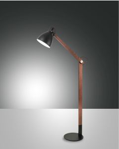 Fabas Luce Leseleuchte SVEVA schwarz/walnuss 3644-11-101