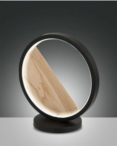 LED-Tischleuchte PIERRE schwarz/Holz