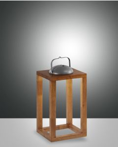 LED-Akku-Tischleuchte BLEND Walnuss 41cm