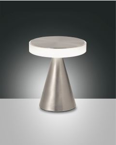 Fabas Luce LED-Tischleuchte NEUTRA Nickel 20cm 3386-34-178
