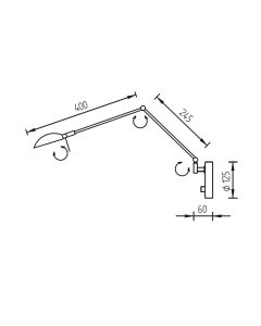 GKS Knapstein LED-Wandleuchte Nickel matt 21.843.05